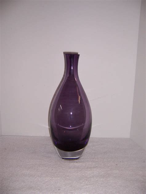 Tarnow Purple Glass Vase Poland Triple A Resale