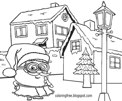 christmas minion coloring pages homecolor homecolor