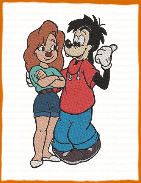 max goof  roxanne goof troop fill embroidery design  etsy