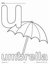Preschool Versions Umbrella Lowercase sketch template