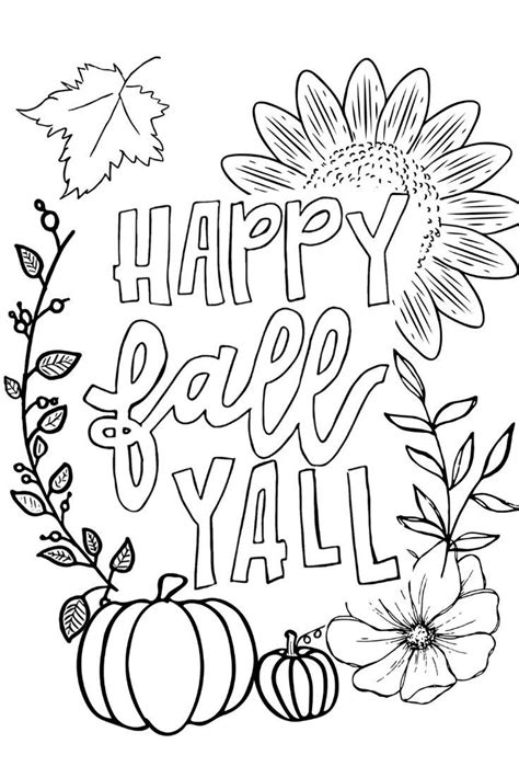 fall theme coloring pages boringpopcom