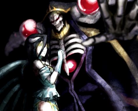 wallpaper id 109489 overlord anime albedo overlord ainz ooal gown
