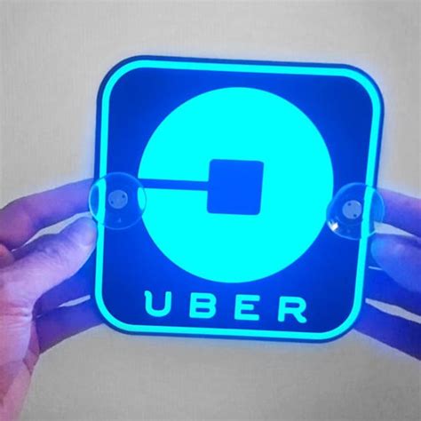 glowing uber sign  wireless uber sign brighter  led