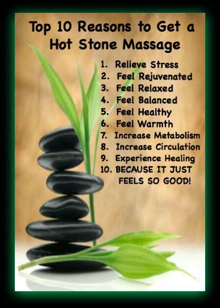 benefits  hot stone massage centre  wellness