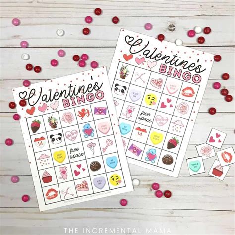 valentine bingo cards  printable