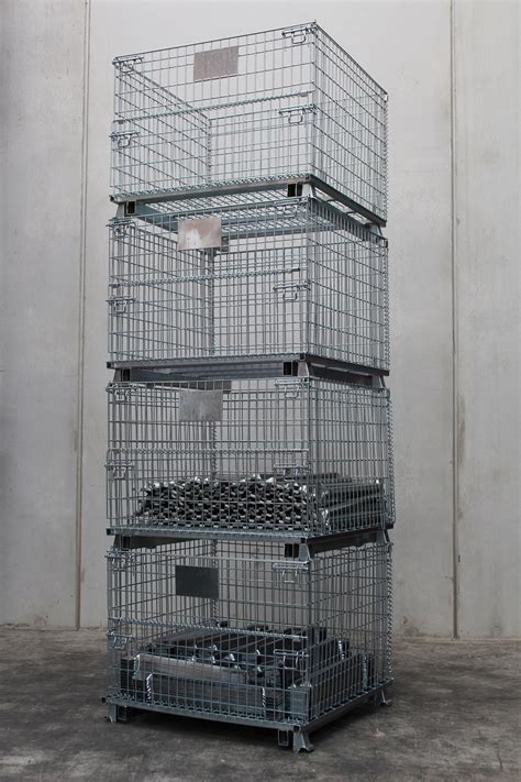 galvanised steel mesh cage storage cage global industrial