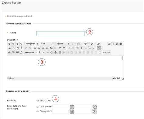 creating a discussion forum usc blackboard help