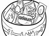 Coloring Chocolate Pages Candy Halloween Printable Clipart Popular Library Coloringhome sketch template