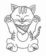 Kucing Zwierzęta Kertas Mewarna Kanak Kolorowanki Haiwan Buzz16 Kotami Dzieci Malowanki sketch template