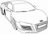 Audi R8 Coloring Pages Print Getcolorings Color sketch template