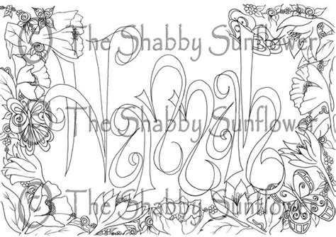 coloring page girls  hannah  flower  theshabbysunflower