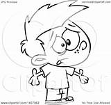 Whining Boy Cartoon Clipart Shrugging Asking Lineart Illustration Why Royalty Vector Ron Leishman Toonaday sketch template