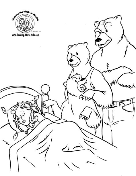 goldilocks    bears coloring sheet fairytale fairytales