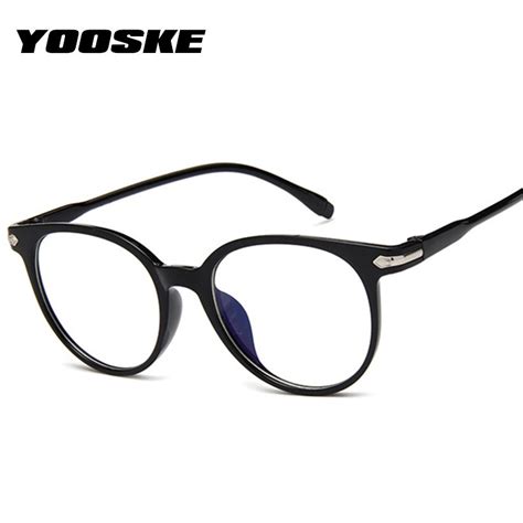 yooske clear fake glasses men vintage round optical eye glasses frames