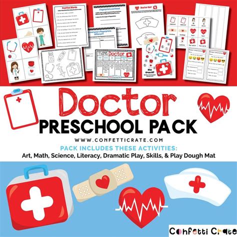 doctor educational preschool activities printable  preschool