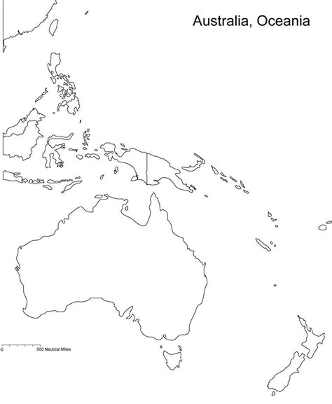map  australia continents  oceania coloring page  printable