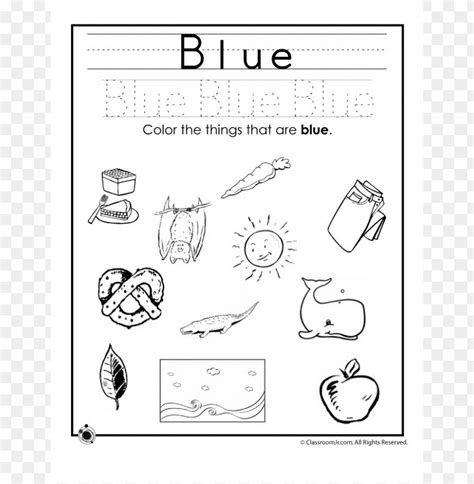 color blue coloring pages