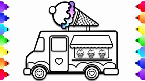 ice cream truck printable coloring page printable word searches