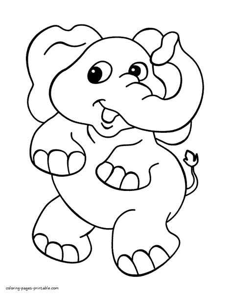 coloring pages preschool elephant coloring pages printablecom