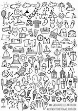 Journal Bullet Printable Summer Printables Icons Doodles Pages Doodle Journals Drawings Visit sketch template