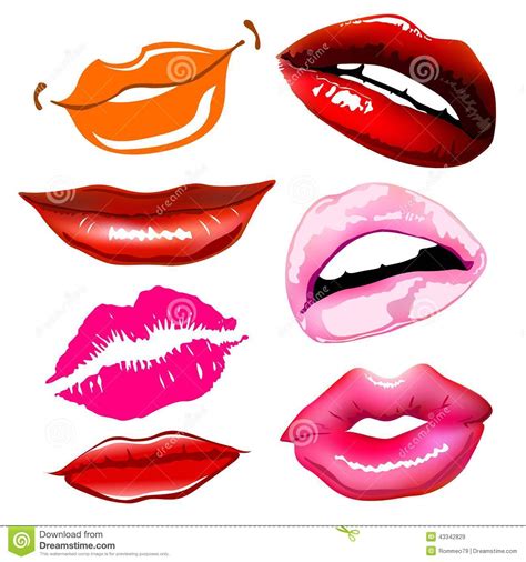 Lips Sex Pink Vector Icon Women Stock Vector Image 43342829