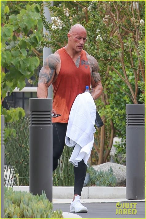 Dwayne Johnson Is Drenched In Sweat After His Workout Photo 4608076