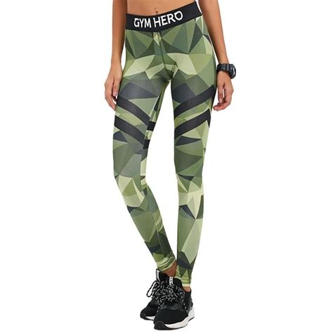 grey camouflage fitness leggings printed yoga leggings
