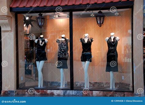 boutique window stock photo image  light display reflections