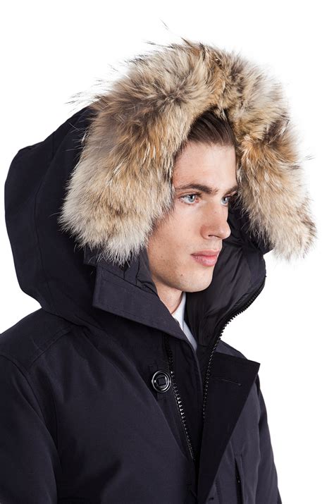 Canada Goose Chateau Parka With Coyote Fur Trim In Blue