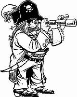 Pirat Fernglas Piraten Ausmalbild Malvorlage Malvorlagen sketch template