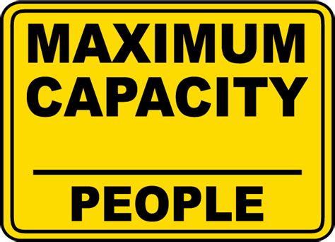 maximum capacity people sign f1671 by