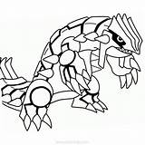 Pokemon Groudon Primal Incineroar Lineart Xcolorings sketch template