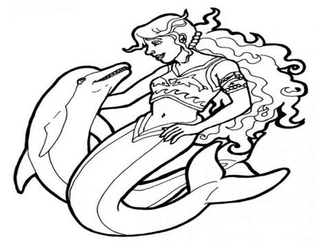 mermaid  dolphin coloring page clip art library