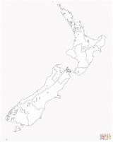 Coloring Zealand Map Pages Printable sketch template