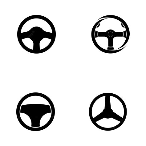 premium vector steering wheel logo