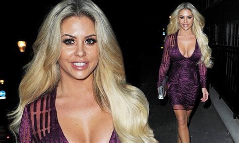 busty bianca gascoigne oozes glamour for london night out