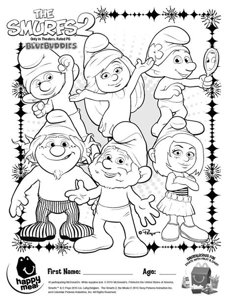 smurf christmas coloring pages coloring home