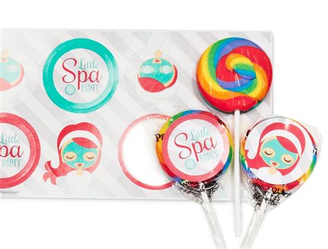 spa party small lollipop kit  favor kits spa party