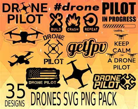 drones svg png design bundle cricuit design pack drones svg etsy