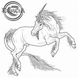 Lineart Horse sketch template