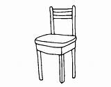 Silla Comedor Chaise Cadeira Sedia Colorare Dibujar Colorier Furniture Cdn5 Coloringcrew Acolore sketch template