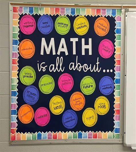 bulletin board   math     colorful circles