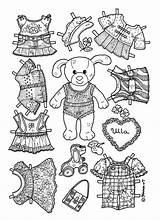 Paper Dolls Coloring Pages Doll Printable Vintage Colouring Kids Ulla Paperdolls Adult Karen Colour Template Til Påklædningsdukke Color Animals Dog sketch template