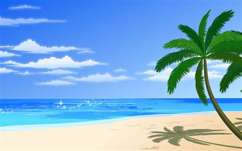 vector beach palm desktop wallpaper beach cartoon beach illustration beach clipart