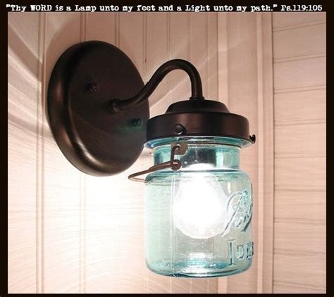 Mason Jar Sconce Light Vintage Blue Pint Jar Mason Jar Light Fixture