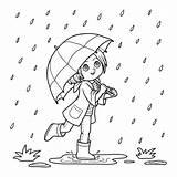 Umbrella Ombrello Parapluie Pioggia Pluie Chuva Regen Paraplu Colorir Lopen Listopad Menina Funzionamento Coloritura Coloration Courant Boek Kleurend Guarda Livro sketch template