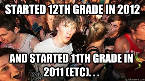 Started 12th Grade In 2012 And Started 11th Grade In 2011 Etc