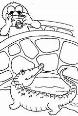 Sesamstraat Kleurplaten Krokodil Elmo Fotografeert Animaatjes Ausmalbild Malvorlage sketch template