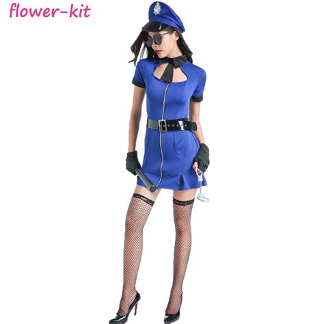 Free Shipping Adult Sexy Cop Cosplay Women Cheap Sexy Police Officer