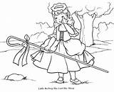 Bo Peep Coloring Little Pages Printable Popular sketch template